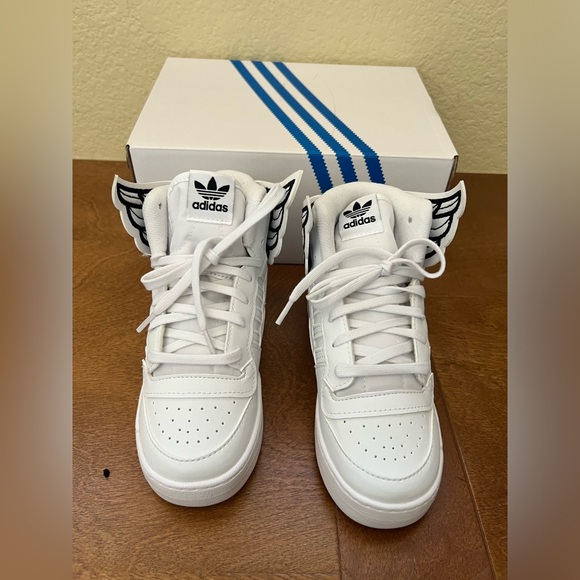 Adidas toddler 10k JEREMY SCOTT high tops WHITE - Picture 5 of 9